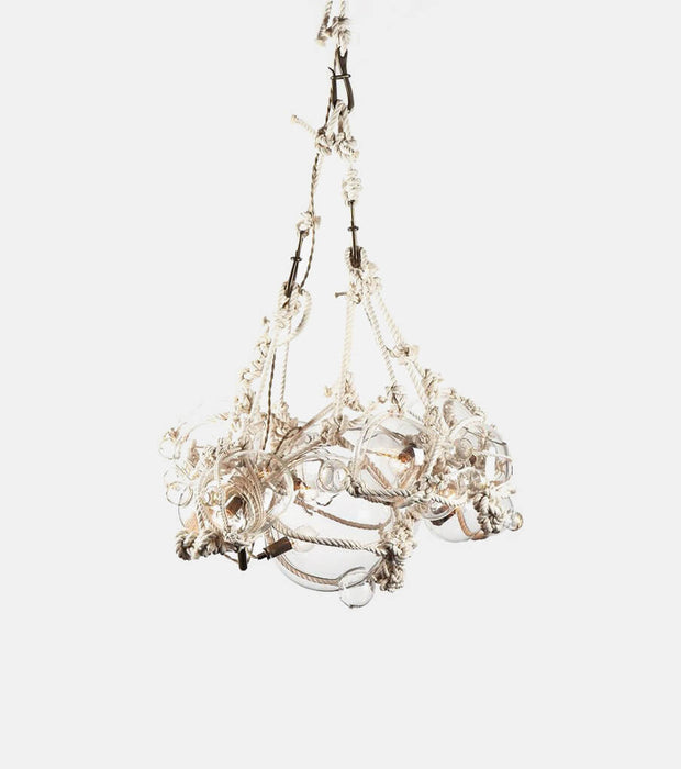 Knotty Bubbles Chandelier - 1 Lg, 6 Small Bubbles