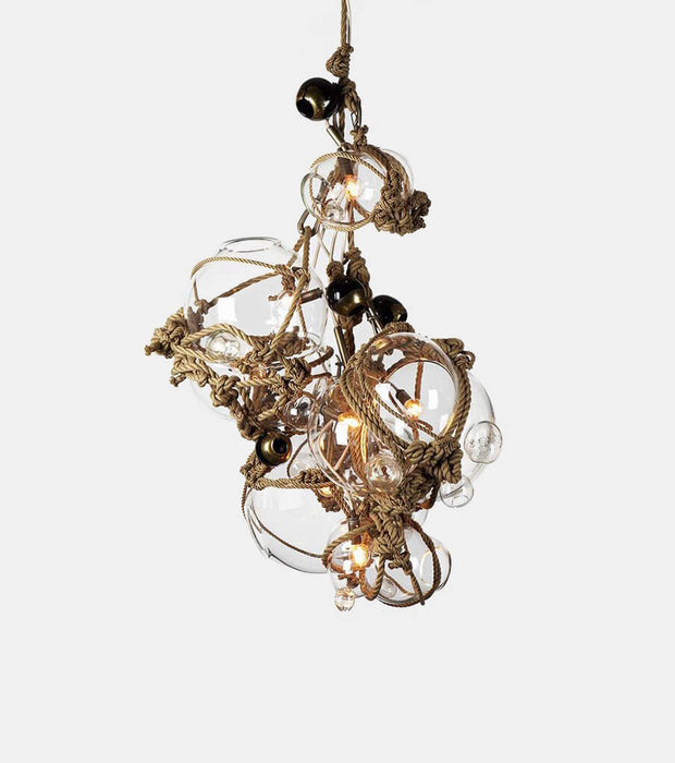 Knotty Bubbles Chandelier - 3 Lg, 2 Small Bubbles, 5 Barnacles
