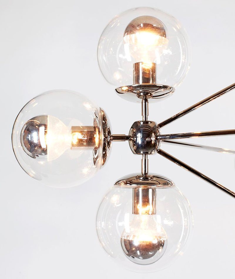 Modo Chandelier - 4 Sided, 15 Globes